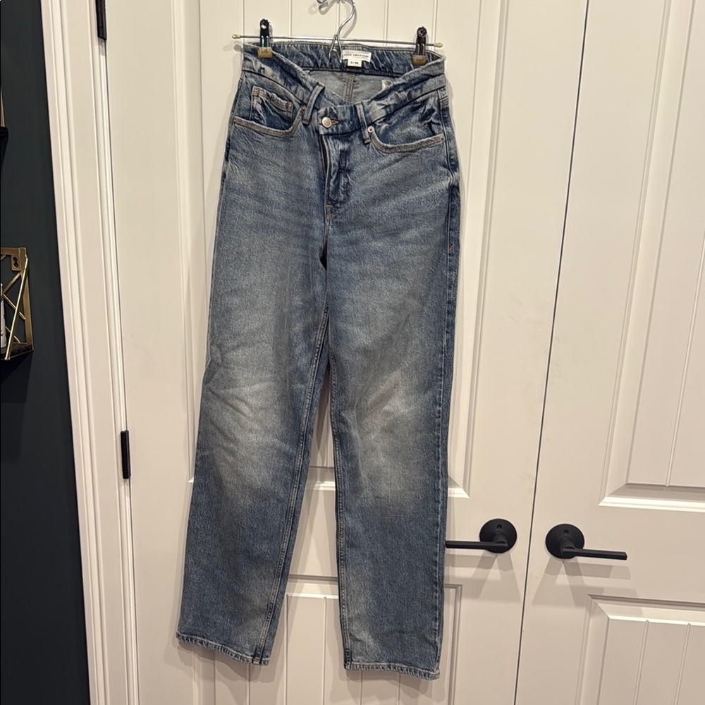 Good American Blue Straight Leg Jeans